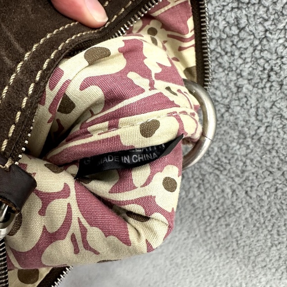 Fossil Crossbody Bag Women Brown Leather Suede Boho Utility Y2K Indie Hippie - Picture 11 of 14